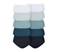 Hüftslip PETITE FLEUR, Damen, Gr. 32/34, blau, Single Jersey, Obermaterial: 95% Baumwolle, 5% Elasthan, unifarben, Unterhosen, aus elastischer Baumwolle (86483310-32) blau