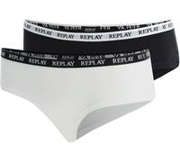 Replay Damen Slip 2er-Set, Black/White N171 (Mehrfarbig), M