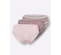 Hüftslip SLOGGI, Damen, Gr. 36, 3 Stk., rosa (farbig, sortiert), 95% Baumwolle, 5% Elasthan, Unterhosen (38155842-36) farbig, sortiert