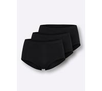 Hüftslip SLOGGI, Damen, Gr. 44, 3 Stk., schwarz, 95% Baumwolle, 5% Elasthan, Unterhosen (25214802-44) schwarz
