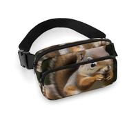 Hüfttasche für Damen, Crossbody, Eichhörnchen, Tier, Gürteltasche, Reißverschlusstaschen, verstellbarer Riemen, Hüfttasche für Reisen, Radfahren, Laufen, Wandern, Stil, 20 x 13 cm, Stil:, 20x13cm