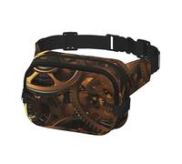 Hüfttasche für Herren und Damen, Crossbody-Gürteltasche, coole Steampunk-Ausrüstung, Hüfttasche, Reise-Bauchtasche, Schwarz, Einheitsgröße, Schwarz , Einheitsgröße