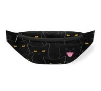 Hüfttasche für Katzen, für Herren, Damen, Kinder, Mädchen, Jungen, schwarze Katze, Bauchtasche, Sport, Wandern, Laufen, Geldbörse, Gürteltasche, farbe, M, Taschen-Organizer
