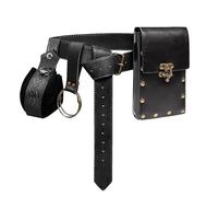 Hüfttasche im Punk-Stil - Steampunk-Handytasche, Kostüm-Gürteltasche, Retro, Rock, Gothic, Gürteltasche, Renaissance-Gürteltasche, Renaissance-Cosplay-Zubehör, PU-Leder, Steam-Punk-Tasche, Geldbörse,