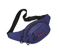 Hüfttasche - lässige Hüfttasche | Hüfttasche mit Reißverschlusstaschen, kleine Gürteltasche für Damen, mit separaten Taschen, 1 Schultertasche für Wandern, Sport, Radfahren, blau, Refer to