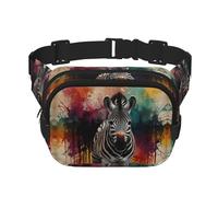Hüfttasche mit abstraktem Zebramuster, trendig, modisch, Unisex, Reise-Sport-Kuriertasche