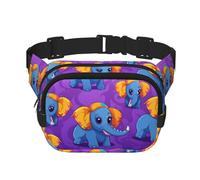 Hüfttasche mit niedlichem kleinen Elefanten-Muster, trendig, modisch, Unisex, Reise-Sporttasche, Schwarz, Einheitsgröße