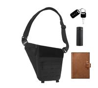 Hüfttasche - Versteckte Unterarm-Umhängetasche | Anti-Diebstahl Crosssbody Bag | Verstellbare Achseltasche | Wasserdichte Verschleißfeste Nylontasche Mehrzweckfächer Tasche für Reisen, Schwarz , Refer