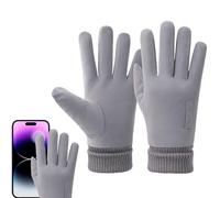 Huehkir Warme Handschuhe Für Herren | Winddichte Thermische rutschfeste Fäustlinge | Isolierte Fahrradhandschuhe Und Schnee Fäustlinge | Für Outdoor Alltag Pendeln Autofahren Wintersport