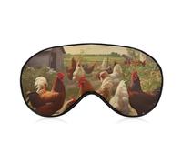 Hühner und Bauernhof Augenmaske, Seitenschlafmaske, leichte Augenbinde, Schlafmaske, Nasenpolster und Gummiband für Kinder, Frauen und Männer