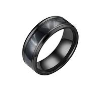 Hühneraugen Ringe MM Edelstahl Regenbogen Farbe Sandgestrahlte Ringe Ehering Ringe Für Frauen Ringe Für Männer Mattierte Ringe Geometrie Ringe Größe 6 bis 13 Ringelblumenöl Kaltgepresst (Black, 12)