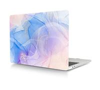 Hülle Case Kompatibel mit Neues MacBook Air 13,6 Zoll 2022 Freisetzung M2 A2681 mit Liquid Retina Display Touch ID, Ultradünne Plastik Hartschale Schutzhülle, Rosa-Blau