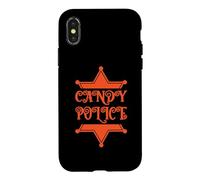 Hülle für iPhone X/XS Candy Police Lustiges Halloween-Party-Kostüm Eltern Mama Papa