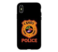 Hülle für iPhone X/XS Candy Police Lustiges Halloween-Party-Kostüm Eltern Mama Papa