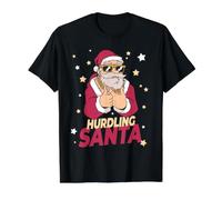 Hürdling Santa Claus Christmas Holiday Hurdling Hurdling Hurdler Preisgünstiges Grafik-T-Shirt