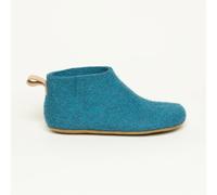 Hüttenschuh Magicfelt 743 Merino-Filzhausschuh Hausschuh Pantoffeln Farbe Türkis Blau Größe 40 turquoise 40