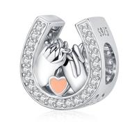 Hufeisen Charm Glücklich Bead Pandora Ich liebe dich Herz Charm 925 Sterling Silber für Armband Anhänger Schmuck Geschenk für Frauen Mädchen Schwester Mutter Mama Freund