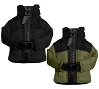 HUFENYU 2 Stück Daunenjacke-Schlüsselanhänger, Mini-Daunenmantel, Cooler Mini-Jacken-Schlüsselanhänger mit Reißverschluss, 3D-Anhänger, Schlüsselanhänger, Geschenk for Männer, Papa, Freund