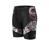HUGE SPORTS Herren Splice Schwimmhose Lang Jammer Badehose Eng Badeanzug Schwimmen (Tiger,S)