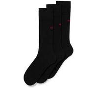 HUGO Socken mit Label-Detail im 3er-Pack Modell 'UNI COLORS' in Black, Größe 39-42