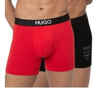 HUGO 2P Brother Boxer Schwarz/Rot BCI Baumwolle Medium Herren