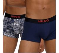 HUGO 2P Brother Trunk Blau/Weiß Baumwolle Large Herren