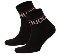 HUGO 2P Label Rib Short Socks Schwarz Gr 39/42