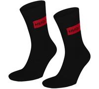 HUGO 2P Label Rib Socks Schwarz Gr 43/46 Herren