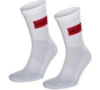 HUGO 2P Label Rib Socks Weiß Gr 43/46 Herren