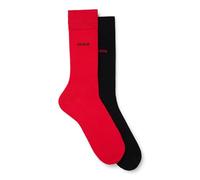 HUGO Mittelhohe Socken aus Stretch-Gewebe im Zweier-Pack - Style 2P RS UNI CC, 50468099 Schwarz / Rot 35-38