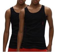 HUGO 2P Twin Tank Top Schwarz Baumwolle Medium Herren
