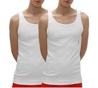 HUGO 2P Twin Tank Top Weiß Baumwolle X-Large Herren