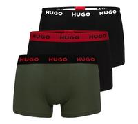 HUGO 3er Pack Herren Boxershorts Long Boxer Unterhosen Trunk Triplet EOSP, Farbe:Mehrfarbig, Größe:XL, Artikel:-972 Black/Olive/Black
