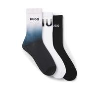 Socken HUGO UNDERWEAR, Damen, Gr. 39-42, schwarz, weiß, blau, Materialmix, elastisch, Socken (75091741-39) schwarz, weiß, blau