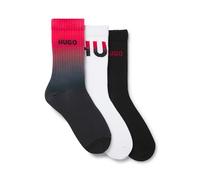 HUGO Socken mit Label-Schriftzug im 3er-Pack Modell 'RIB RISING' in Rot, Größe 39-42