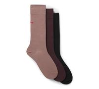 HUGO Dreierpack Socken in normaler Länge mit Logos - Style 3P RS UNI CC, 50493253 Schwarz / Rot 39-42