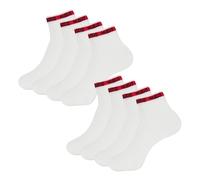 HUGO 4 Paar Herren Socken Casual Socken Quartersocken SH Tape CC, Farbe:Weiß, Größe:39-42, Artikel:-100 white