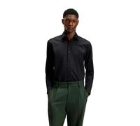 HUGO Modern-fit shirt in easy-iron cotton poplin - Style Valerio, 50519812 Schwarz 39