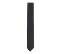 HUGO Krawatte Tie cm 6 – Seiden-Mix, unifarbene Webstruktur – Schwarz 50530106