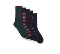 HUGO Fünfer-Pack mittelhohe Socken mit Logo-Details - Style 5P RS GIFT XMAS CC, 50546686 Grün / Blau 40-46