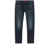 Slim-fit-Jeans HUGO "HUGO 708", Herren, Gr. 32, Länge 32, blau (navy410), Denim/Jeans, Obermaterial: 99% Baumwolle, 1% Elasthan, unifarben, slim fit lang, Jeans Slim-fit-Jeans, mittlere Bundhöhe, gera