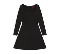 HUGO A-Linien-Kleid aus Stretch-Jersey mit eckigem Ausschnitt - Style Noquette, 50546252 Schwarz XS
