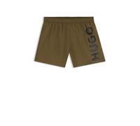 Badeshorts HUGO UNDERWEAR "ABAS", Herren, Gr. M, N-Gr, open grün 355, Microfaser, Obermaterial: 100% Polyester, sportlich, Badehosen, seitlich mit großem HUGO Logo-Print (70085364-M) open grün 355