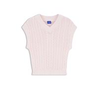 HUGO Ärmelloser Pullover aus Baumwolle mit Zopfmuster - Style Shena_B, 50564317 Hellrosa XS