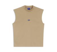 HUGO Ärmelloses T-Shirt aus Baumwolle mit Logo-Patch - Style Navertz, 50509773 Beige S