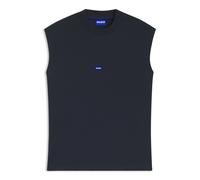 HUGO Ärmelloses T-Shirt aus Baumwolle mit Logo-Patch - Style Navertz, 50509773 Dunkelblau L
