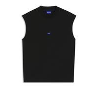 HUGO Ärmelloses T-Shirt aus Baumwolle mit Logo-Patch - Style Navertz, 50509773 Schwarz M