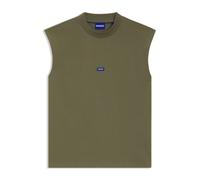 HUGO Ärmelloses Top aus Baumwoll-Jersey mit Logo-Aufnäher - Style Navertz, 50509773 Olive L