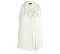 HUGO Ärmelloses Top aus Satin mit Bindeband am Ausschnitt - Style Celuni-1, 50540259 Natur 42