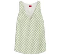 HUGO Ärmelloses Top mit geometrischem Print und Pailletten - Style Camaje-1, 50562157 Hellgrün 38